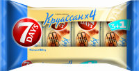 Круассаны 7DAYS 3+1 с кремом ваниль, 4х65г