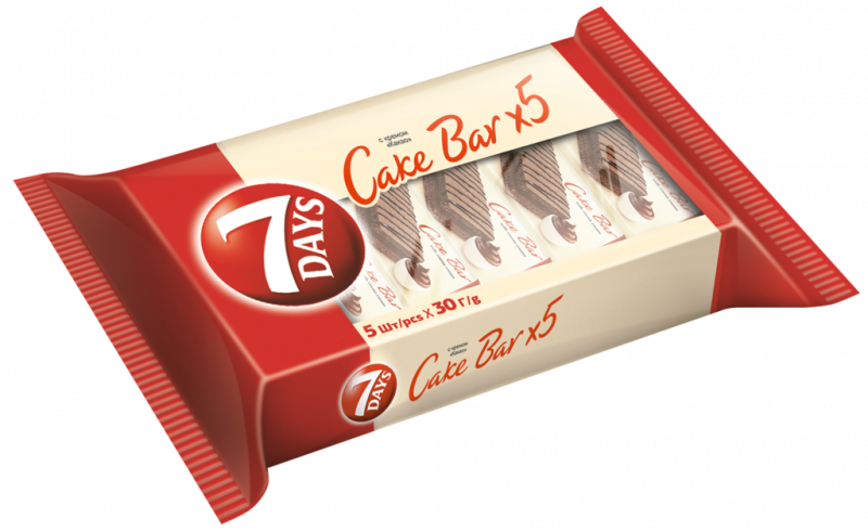 Пирожное бисквитное 7DAYS Cake Bar с начинкой какао, 5х30г