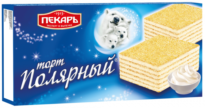 Торт вафельный ПЕКАРЬ Полярный, 213г