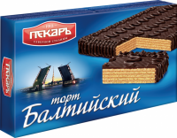 Торт вафельный ПЕКАРЬ Балтийский глазированный, 320г
