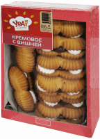 Печенье сдобное УРА! КОНДИТЕРЫ Кремовое с вишней, 500г