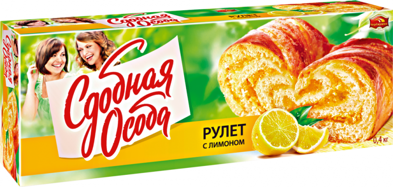Рулет ЧЕРЕМУШКИ Сдобная Особа Лимонный, 400г Рулет ЧЕРЕМУШКИ Сдобная Особа Лимонный, 400г
