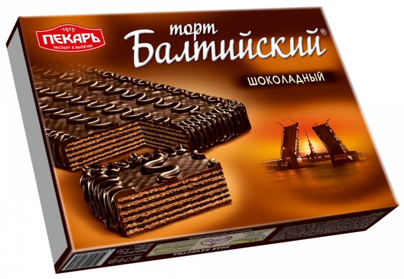 Торт БАЛТИЙСКИЙ Вафельный шоколадный, 320г Торт БАЛТИЙСКИЙ Вафельный шоколадный, 320г