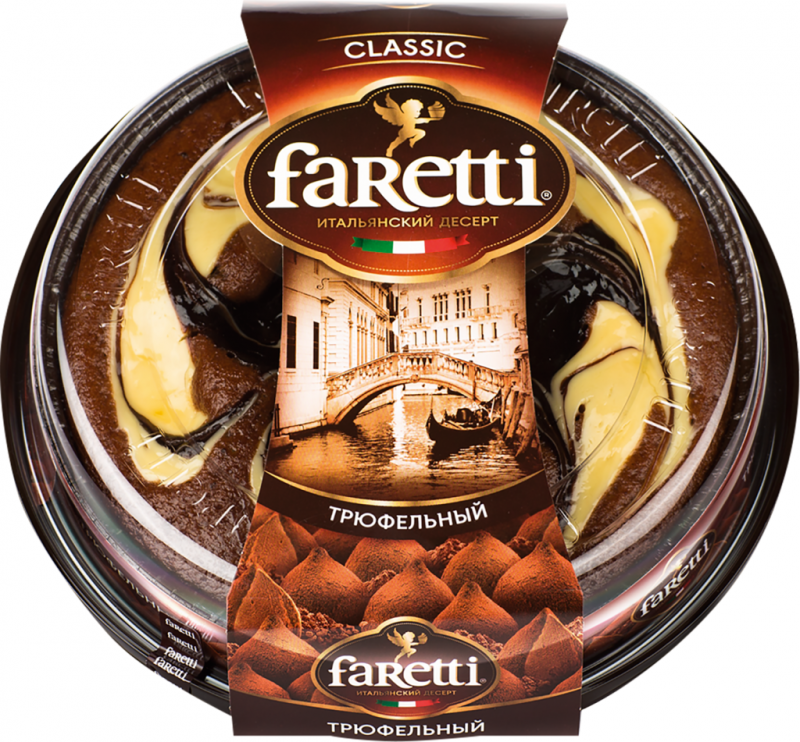 Торт бисквитный FARETTI Трюфельный, 400г Торт бисквитный FARETTI Трюфельный, 400г
