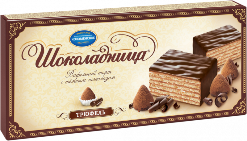 Торт ШОКОЛАДНИЦА Трюфель вафельный в глазури, 250г Торт ШОКОЛАДНИЦА Трюфель вафельный в глазури, 250г