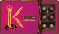 Конфеты КОРКУНОВ Ассорти из темного шоколада, 192г