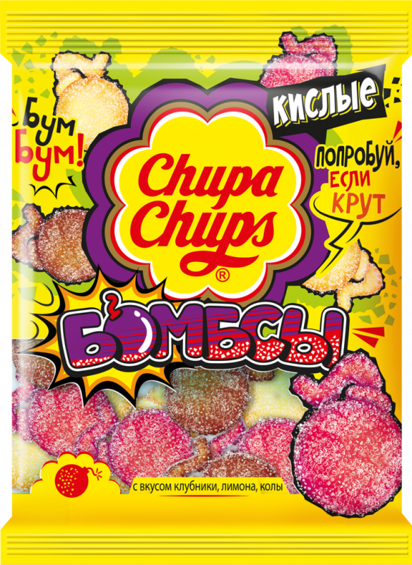 Мармелад жевательный CHUPA CHUPS Бомбсы, 120г Мармелад жевательный CHUPA CHUPS Бомбсы, 120г