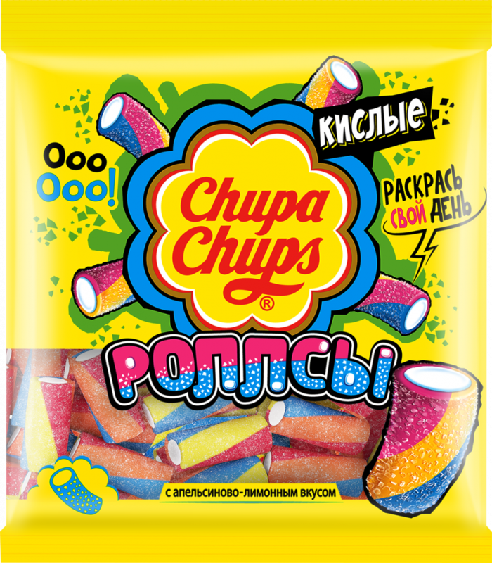 Мармелад жевательный CHUPA CHUPS Роллсы, 150г Мармелад жевательный CHUPA CHUPS Роллсы, 150г