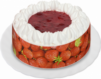 Торт ФАНТЭЛЬ Йогуртовый с клубникой, 650г