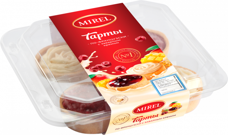 Тарты MIREL По-французски с заварным кремом, 280г Тарты MIREL По-французски с заварным кремом, 280г
