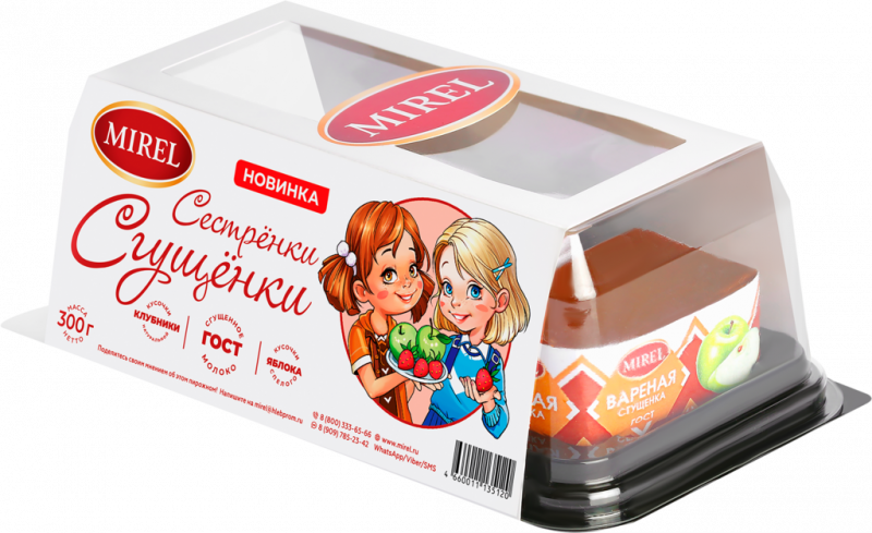 Пирожные MIREL Сестренки Сгущенки, 300г Пирожные MIREL Сестренки Сгущенки, 300г