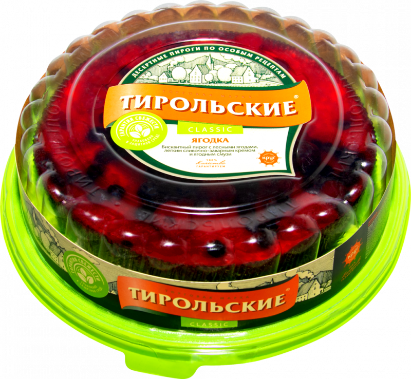 Пирог ТИРОЛЬСКИЕ ПИРОГИ Ягодка, 500г Пирог ТИРОЛЬСКИЕ ПИРОГИ Ягодка, 500г