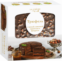 Торт ЛА КРЕМ Трюфель со сливочной карамелью и фундуком, 650г