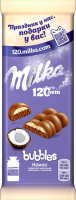 Шоколад молочный MILKA Bubbles пористый c кокосовой начинкой, 92г
