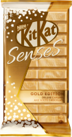 Шоколад белый KITKAT Senses Gold Edition Deluxe caramel с хрустящей вафлей, 112г