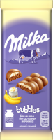 Шоколад молочный MILKA Bubbles пористый с бананово-йогуртовой начинкой, 92г