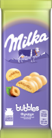 Шоколад белый MILKA Bubbles пористый c дробленым орехом, 79г