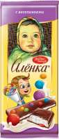 Шоколад молочный АЛЁНКА с молочной начинкой и веселинками, 87г