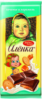 Шоколад молочный АЛЕНКА с карамельной и молочной начинками и печеньем, 87г