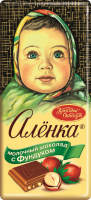 Шоколад молочный АЛЕНКА с фундуком, 90г