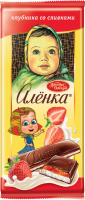 Шоколад молочный АЛЁНКА с начинкой клубника со сливками, 87г