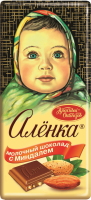Шоколад молочный АЛЕНКА с миндалем, 90г