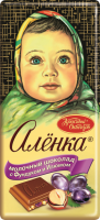 Шоколад молочный АЛЕНКА с фундуком и изюмом, 90г