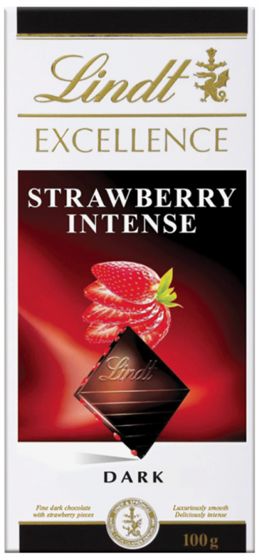 Шоколад темный LINDT Excellence Клубника 20х100г