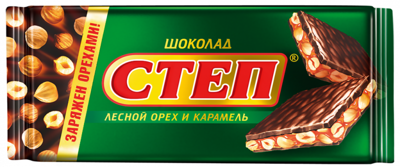 Шоколад молочный СЛАВЯНКА Степ лесной орех и карамель, 100г