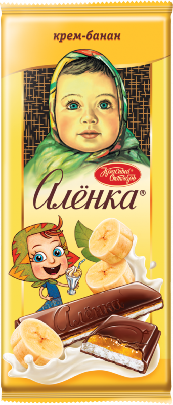 Шоколад молочный АЛЁНКА с начинкой Крем-банан, 87г Шоколад молочный АЛЁНКА с начинкой Крем-банан, 87г