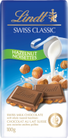 Шоколад молочный LINDT с цельным фундуком, 100г