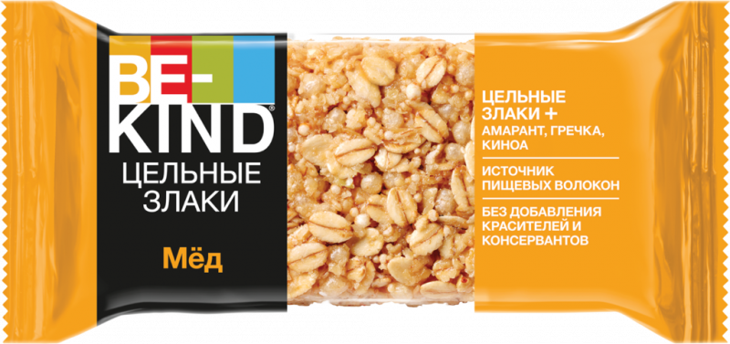 Батончик злаковый BE-KIND Кайнд Грейн с орехами, злаками и медом, 30г