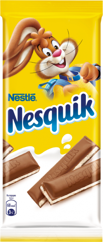 Шоколад молочный NESTLE Nesquik с молочной начинкой, 100г Шоколад молочный NESTLE Nesquik с молочной начинкой, 100г