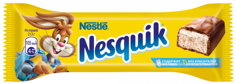 Батончик шоколадный NESTLE Nesquik, 43г Батончик шоколадный NESTLE Nesquik, 43г