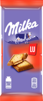 Шоколад молочный MILKA LU с печеньем, 87г