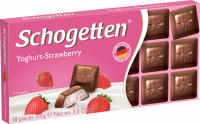 Шоколад молочный SCHOGETTEN Yoghurt-strawberry с начинкой клубничный йогурт, 100г