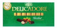 Шоколад темный DELICADORE с мягкой начинкой со вкусом фундука, 200г