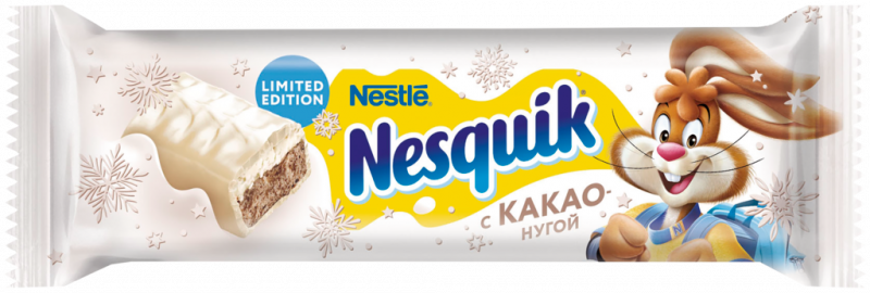 Батончик шоколадный NESTLE Nesquik белый, 39г Батончик шоколадный NESTLE Nesquik белый, 39г
