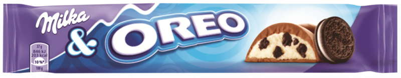 Шоколад молочный MILKA с ванильной начинкой и кусочками печенья Oreo, 37г Шоколад молочный MILKA с ванильной начинкой и кусочками печенья Oreo, 37г