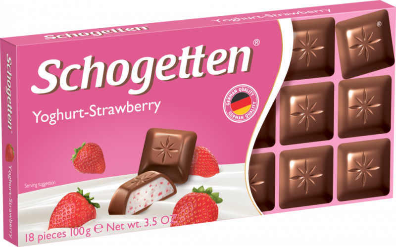 Шоколад молочный SCHOGETTEN Yoghurt-strawberry с начинкой клубничный йогурт, 100г Шоколад молочный SCHOGETTEN Yoghurt-strawberry с начинкой клубничный йогурт, 100г