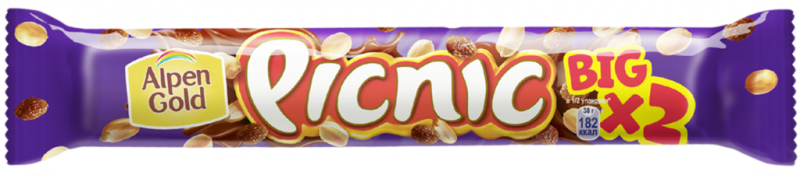 Шоколадный батончик PICNIC BIG, 76г Шоколадный батончик PICNIC BIG, 76г