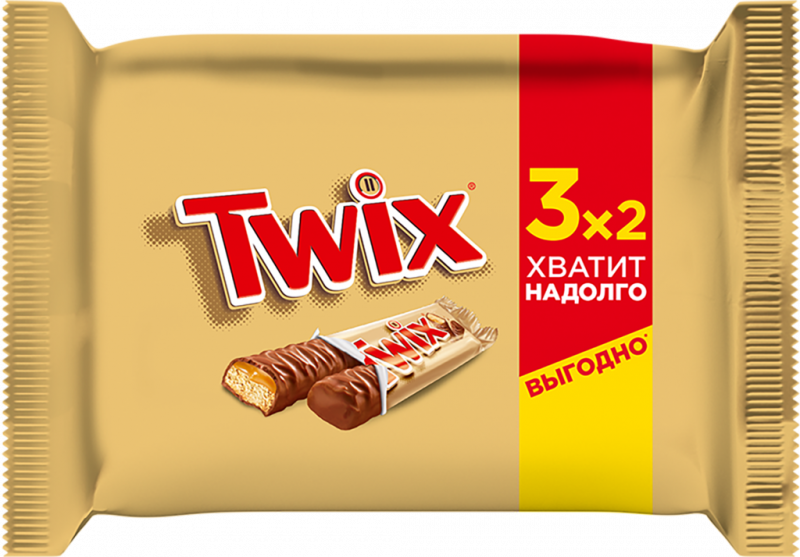 Батончик шоколадный TWIX с карамелью, 3х55г Батончик шоколадный TWIX с карамелью, 3х55г