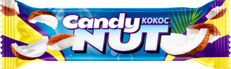 Батончик шоколадный CANDY NUT с кокосом, 40г Батончик шоколадный CANDY NUT с кокосом, 40г