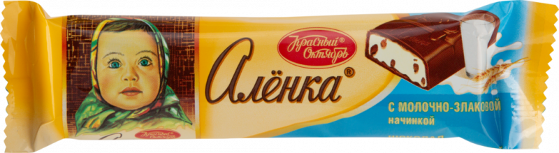 Шоколад молочной КРАСНЫЙ ОКТЯБРЬ Аленка с молочно-злаковой начинкой, 45г Шоколад молочной КРАСНЫЙ ОКТЯБРЬ Аленка с молочно-злаковой начинкой, 45г