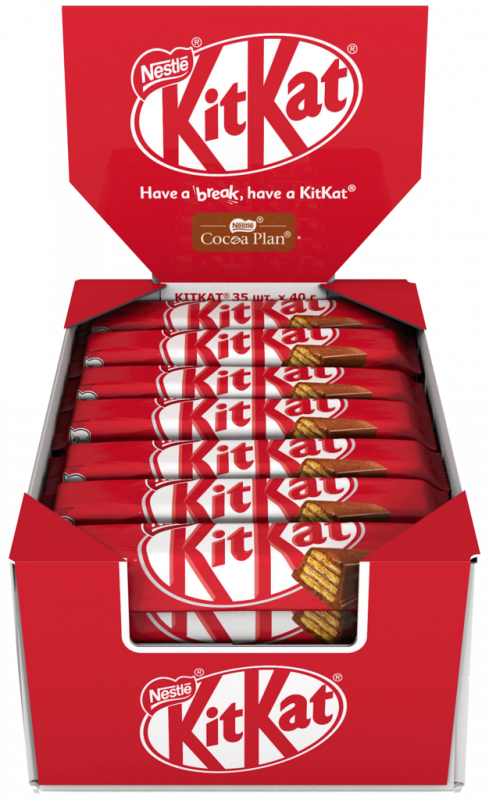 Батончик шоколадный KITKAT с хрустящей вафлей, 40г Батончик шоколадный KITKAT с хрустящей вафлей, 40г