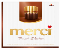 Конфеты MERCI Finest selection Ассорти из горького шоколада, 250г