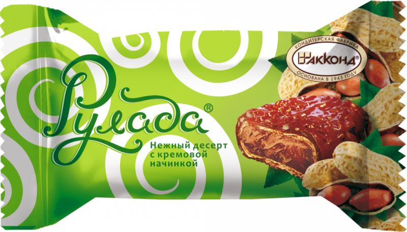 Конфеты АККОНД Рулада с кремовой начинкой, весовые Конфеты АККОНД Рулада с кремовой начинкой, весовые