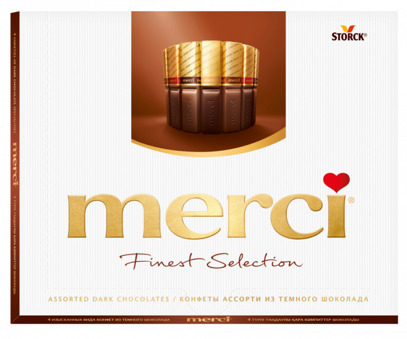 Конфеты MERCI Finest selection Ассорти из горького шоколада, 250г Конфеты MERCI Finest selection Ассорти из горького шоколада, 250г