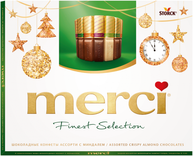 Конфеты MERCI Finest selection Ассорти с миндалем, 250г