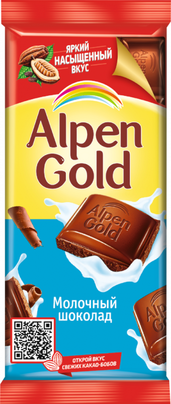 Шоколад молочный ALPEN GOLD, 85г